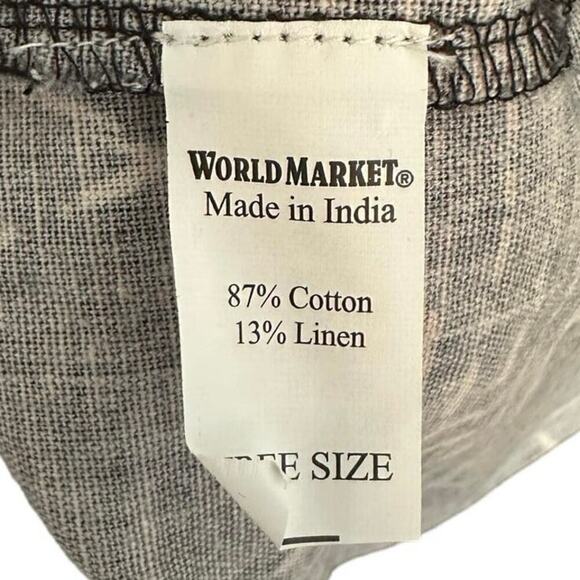 NWT World Market Boho One Size Open Front 3/4 Sleeve Printed Duster in Navy - Picture 6 of 6